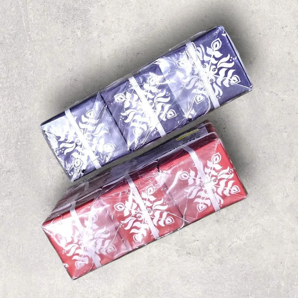 IKEA SNOVITA Christmas Gift Box Ornaments Scandinavian 2009 Red Blue Set of 12
